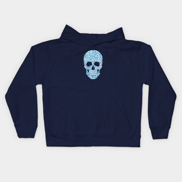 Patterned skull Kids Hoodie by ewdondoxja